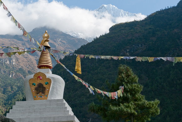 Thamserku and Stupa